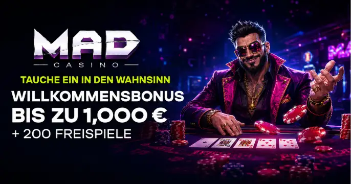 MAD Casino Bonus banner